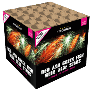 Red and Green Fish with Blue Stars